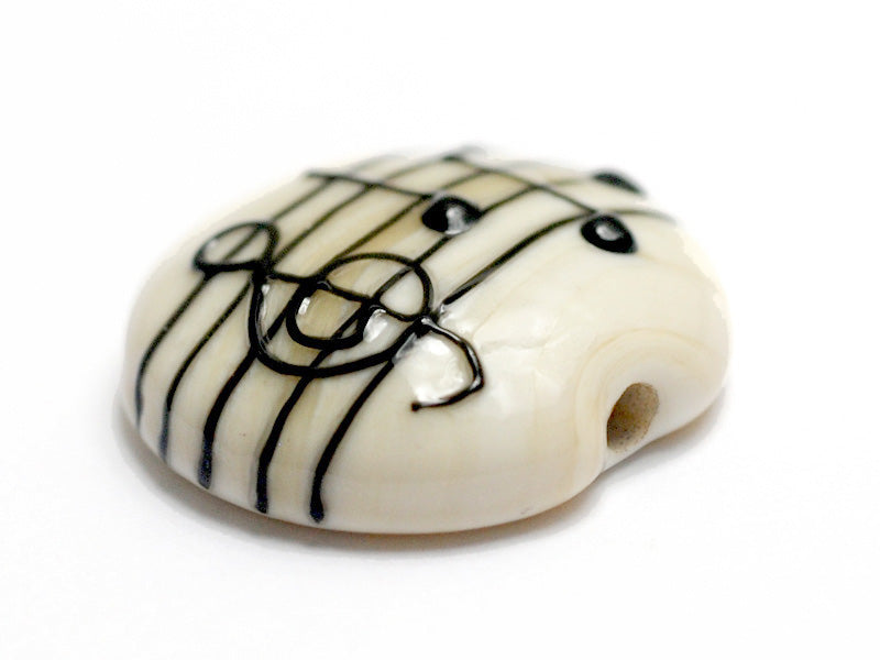11838802 - Musical Notes Lentil Focal Bead