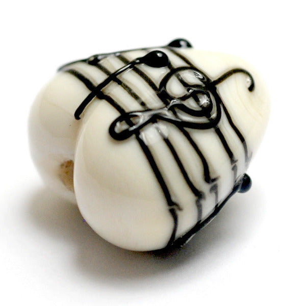Bead Notes Musical Notes Handmade Heart Grace Lampwork Bead – Grace Lampwork Beads