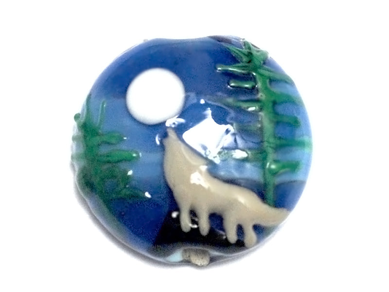 11839002 - Howling at the Moon Lentil Focal Bead