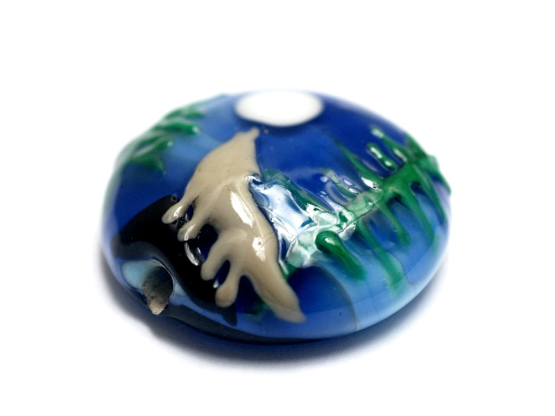 11839002 - Howling at the Moon Lentil Focal Bead