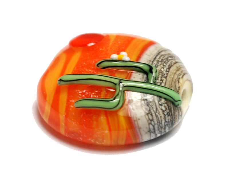 11839402 - Cactus Sunset Lentil Focal Bead