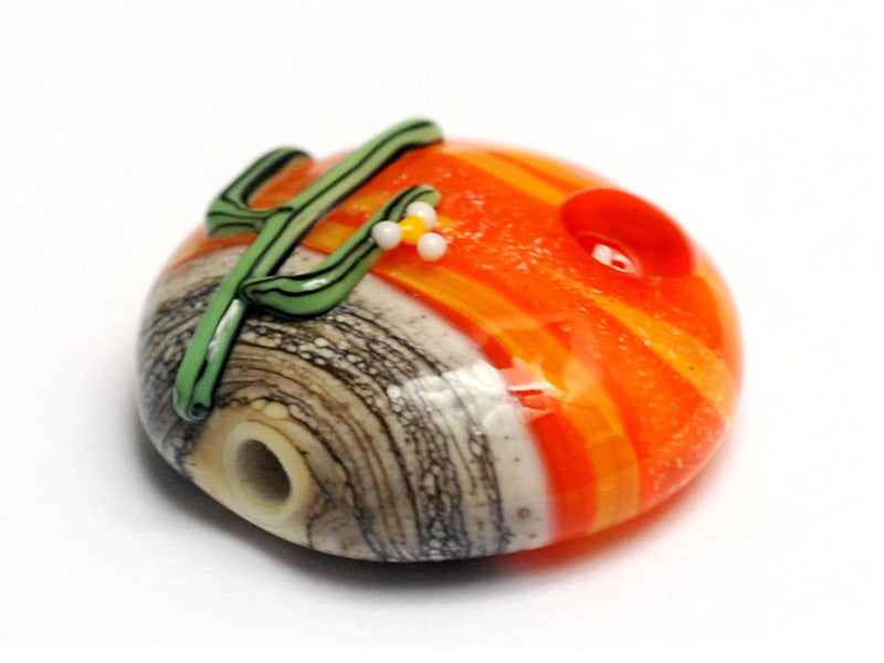 11839402 - Cactus Sunset Lentil Focal Bead
