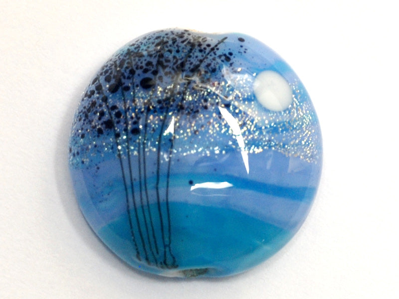 11839602 - Bluebell Moonlight Lentil Focal Bead