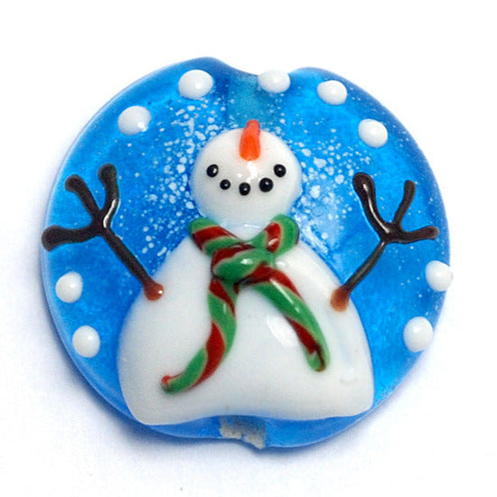 11839802 - Juggling Snowman Lentil Focal Bead
