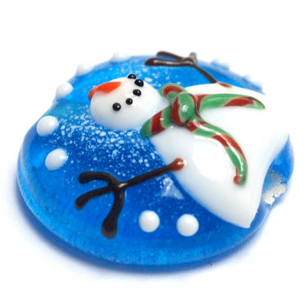 11839802 - Juggling Snowman Lentil Focal Bead