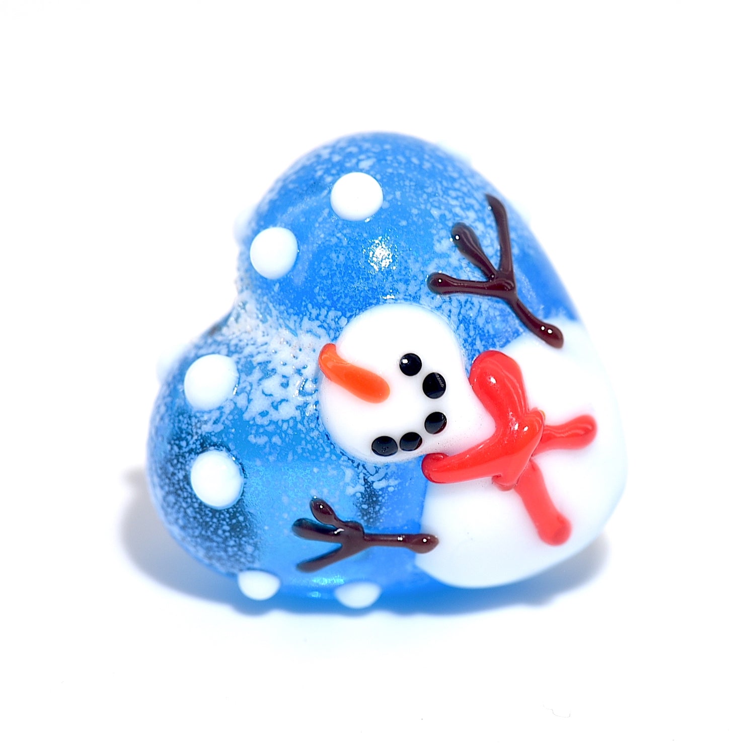 11839805 - Juggling Snowman Heart Focal Bead