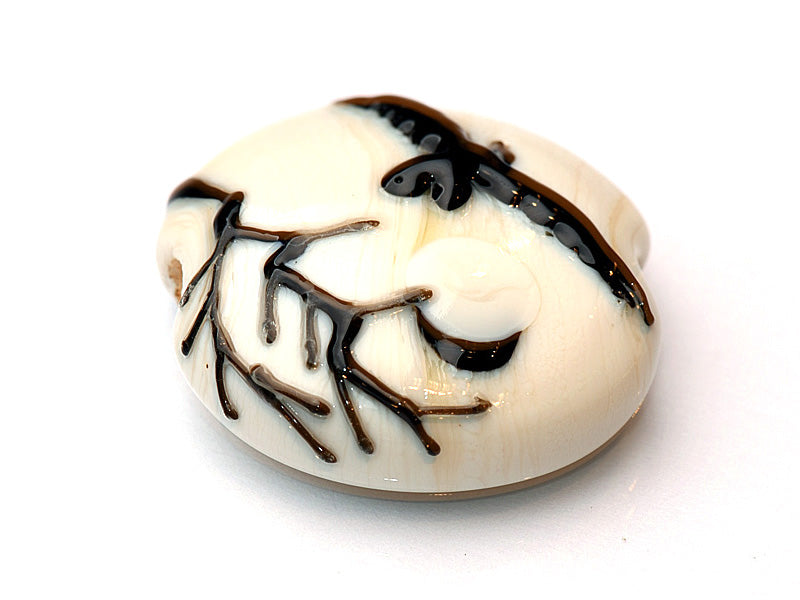 11840602 - Flying Raven Lentil Focal Bead