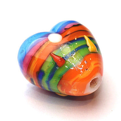 Grace Lampwork Beads, Hawaii Beach Sunset, heart
