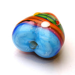 Grace Lampwork Beads, Hawaii Beach Sunset, heart
