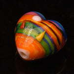Grace Lampwork Beads, Hawaii Beach Sunset, heart
