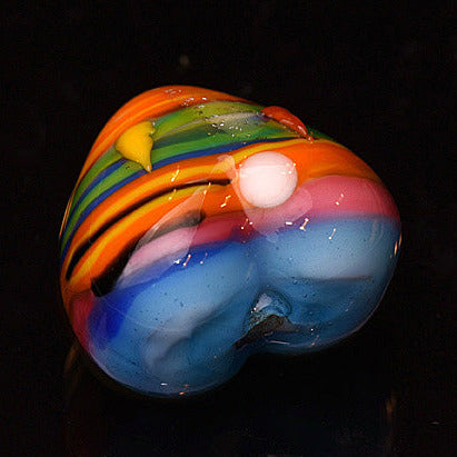 Grace Lampwork Beads, Hawaii Beach Sunset, heart