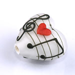 Grace Lampwork Beads, Hawaii Beach Sunset, heart