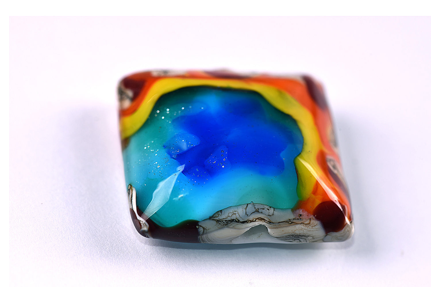 Yellowstone Midway Geyser Basin grace lampwork beads artisan handmade glass beads SRA