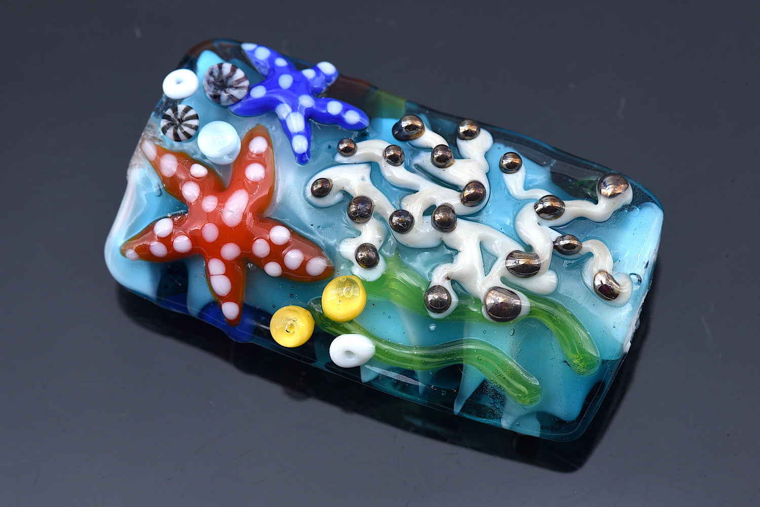 11841303 - Under The Sea, Sea Star and Coral Kalera Focal Bead