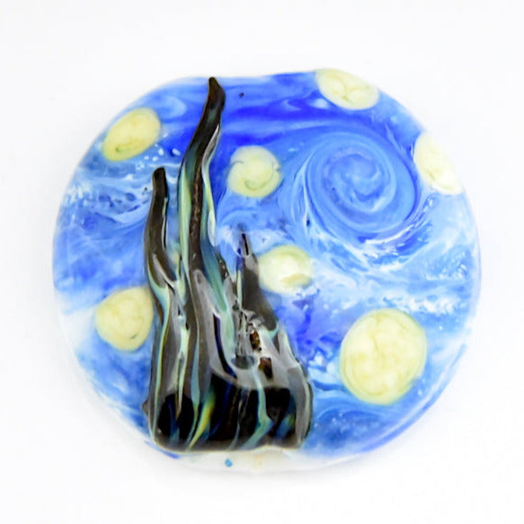 The Starry Night Lentil Focal Bead