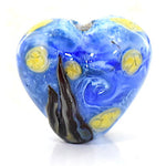 The starry night glass heart