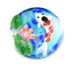 Koi Fish Lentil Glass Bead