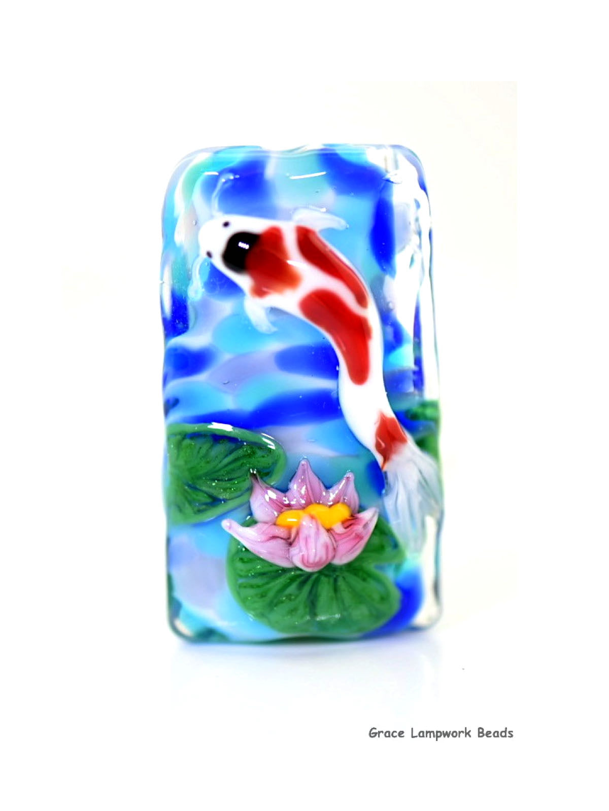 11842103 - Koi Fish Japanese Pond Kalera Focal Bead