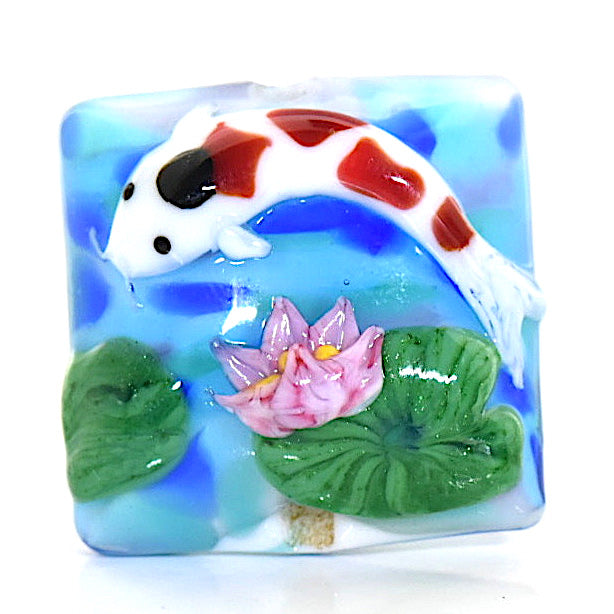 11842104 - Koi Fish Japanese Pond Pillow Focal Bead