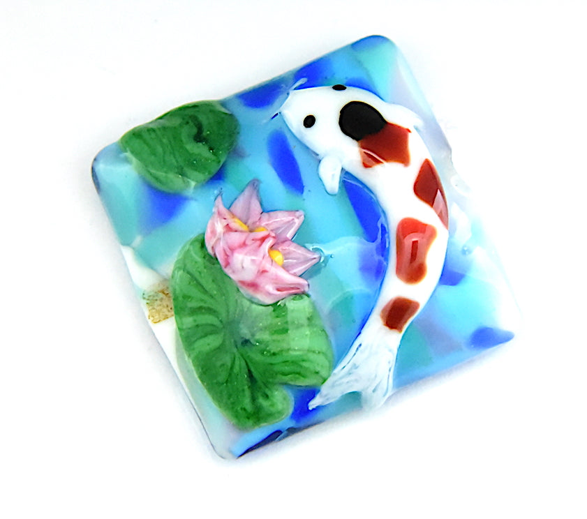Koi Fish Pillow Glass Bead