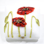 California Poppy Flower Pillow Focal Bead