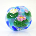 Water Lily Pond Lentil Focal Bead