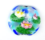 Water Lily Pond Lentil Focal Bead