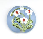 White Orchid Glass Bead