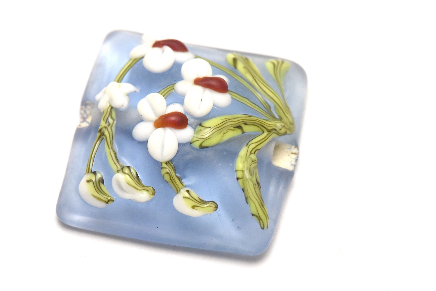 11842504 - White Orchid Pillow Focal Bead