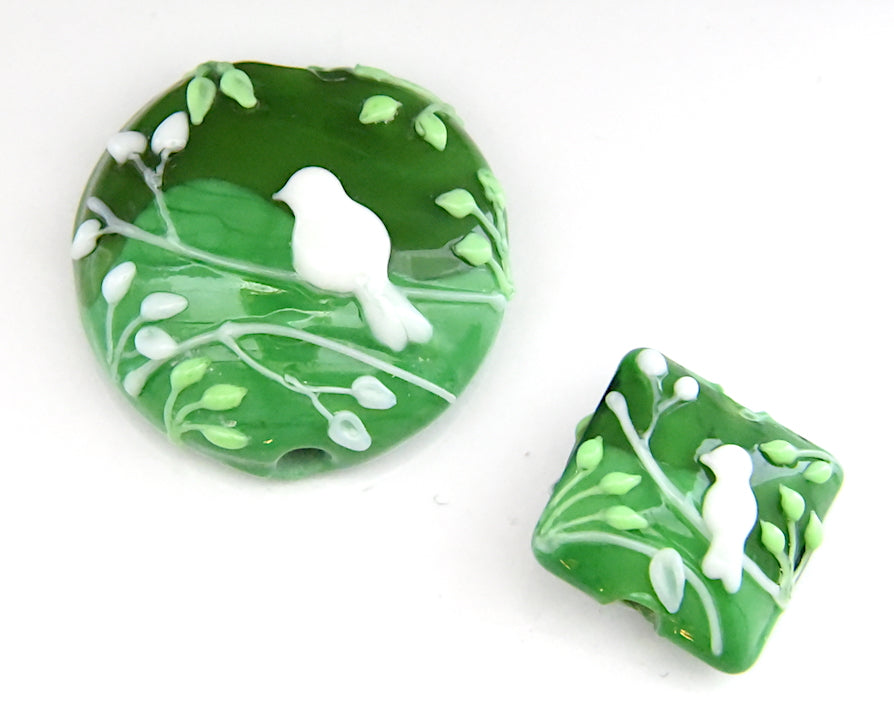 grace lampwork beads artisan handmade glass beads SRA