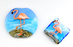 Flamingo Lentil Focal Bead