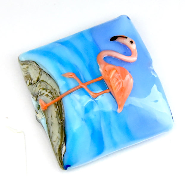 flamingo glass beads