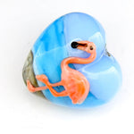 Flamingo Plump Heart Focal Bead