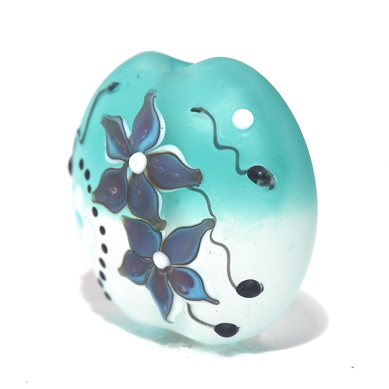 11843102 - Morning Dew Teal Lentil Focal Bead