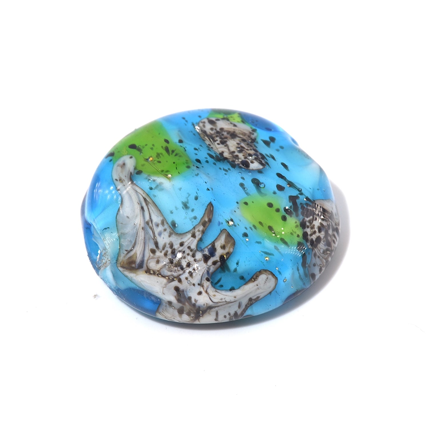 11843203 - Java Moss Pond Lentil Focal Bead