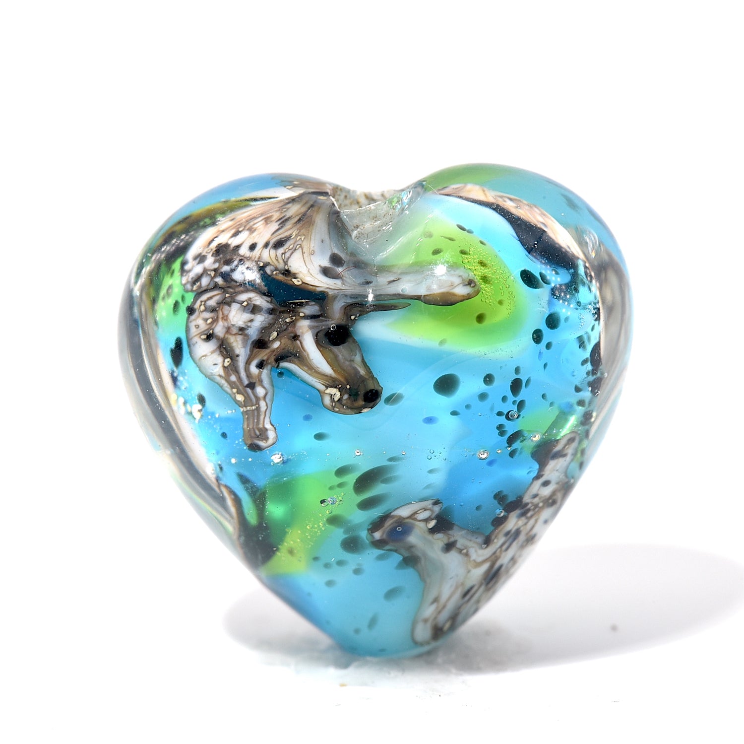 11843205 - Java Moss Pond Heart Focal Bead