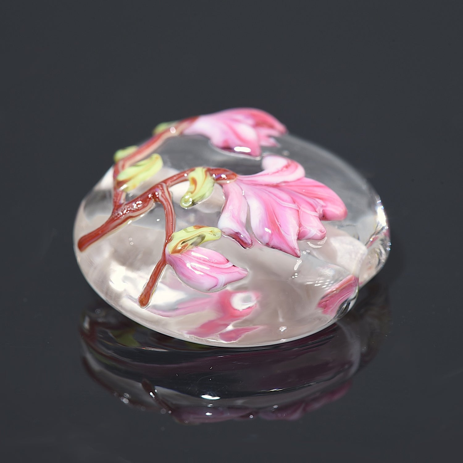 11843502 - Blushing Magnolia Lentil Focal Bead