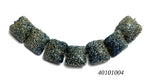 40101004 - Seven Golden Green Metallic Pillow Beads