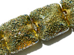 40101014 - Four Golden Green Metallic Pillow Beads
