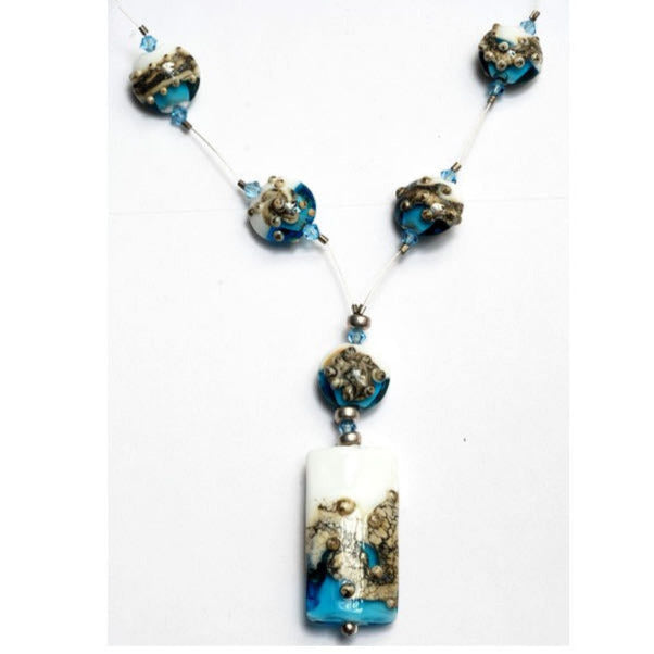 LC-11807303 - Necklace using Weave w/Bubble Beads