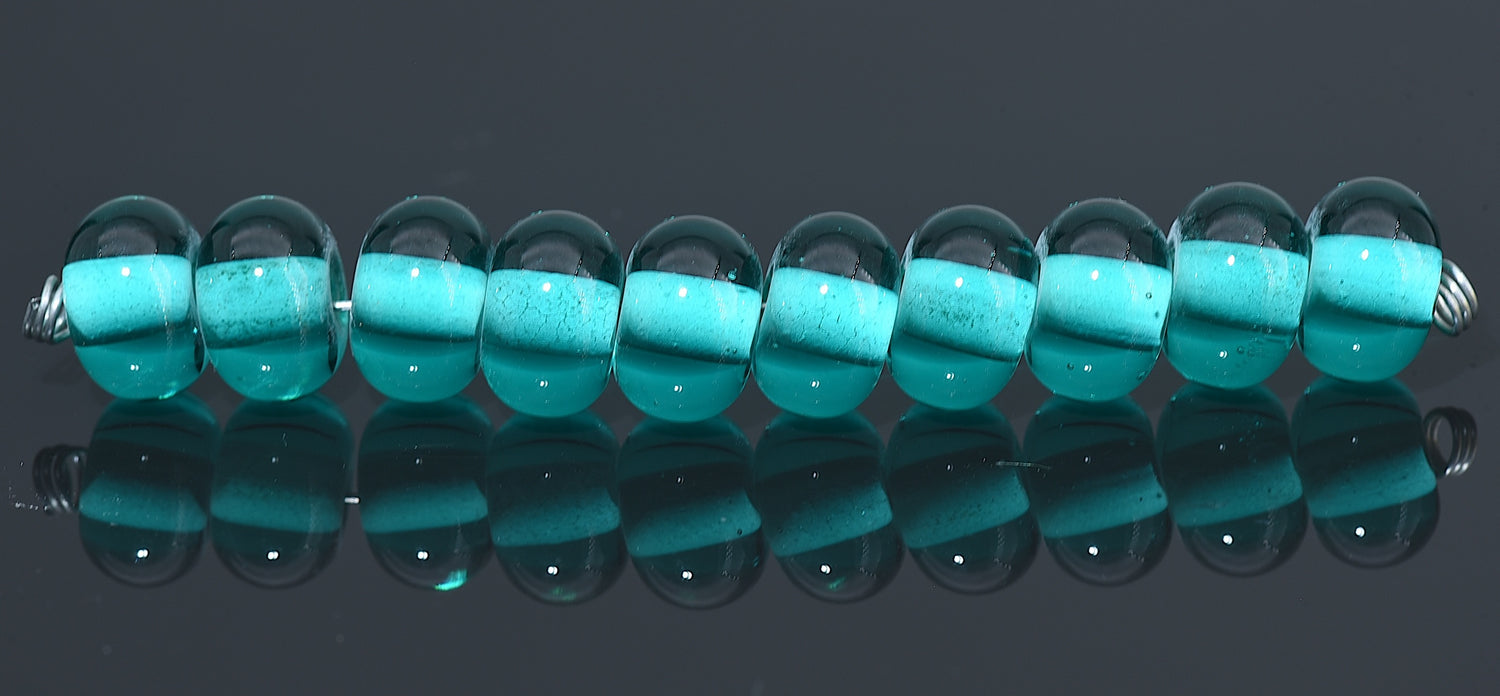 SP037 - Ten Teal Spacer Beads