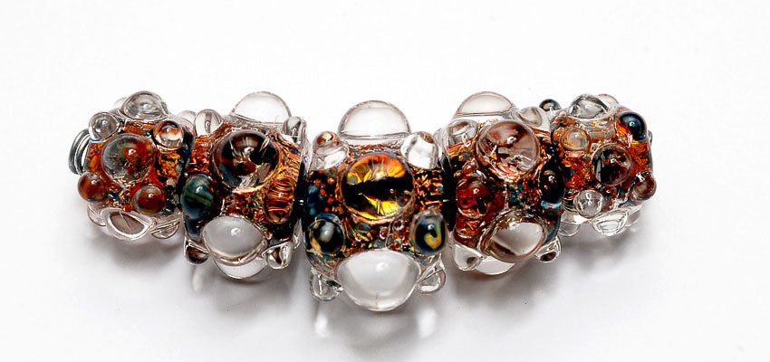 AB00711 - Wild Manzanita Boro Graduated Rondelle Beads