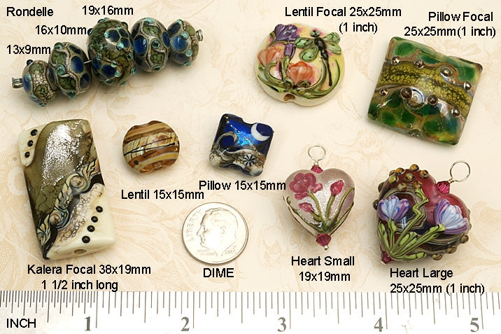 grace lampwork beads artisan handmade glass beads SRA