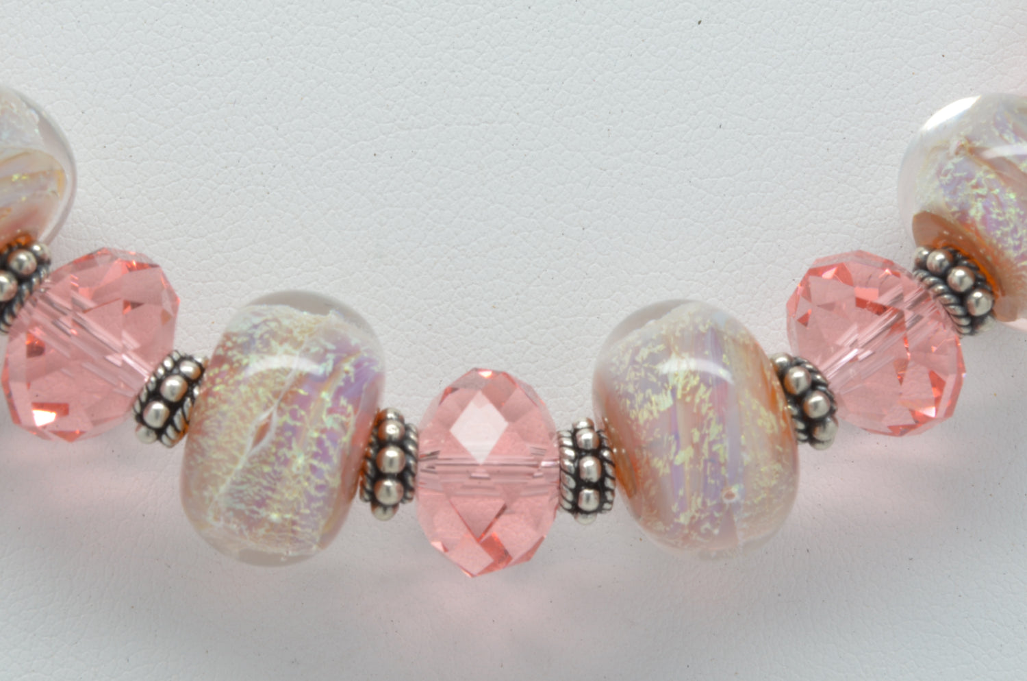LC-Carly Noel Necklace with Whispering Peach Boro Beads