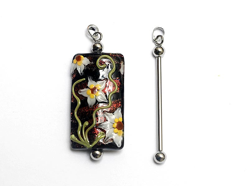 37mm - Silver-plated Bead Bar