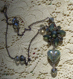 LC-Golden Green Metallic Necklace