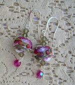 LC-Cranberry Stardust Earrings