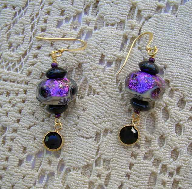 LC-Amethyst Jewel Celestial Earrings