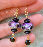 LC-Amethyst Jewel Celestial Earrings