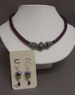 LC-English Garden Kumihimo Necklace and Earrings